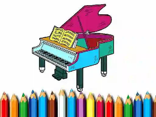Spēle Back To School: Piano Coloring Book online
