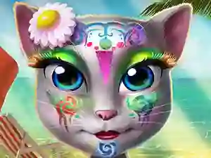 Spēle Kitty Beach Makeup online