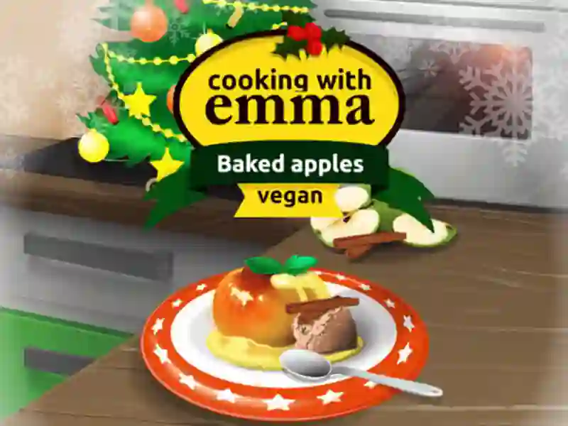 Spēle Cooking with Emma Baked Apples vegan online