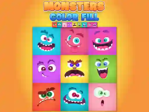 Spēle Monsters Color Fill online