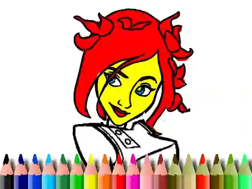 Spēle Back To School: Cute Girl Coloring online