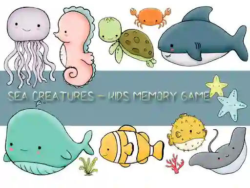 Spēle Kids Memory Sea Creatures online
