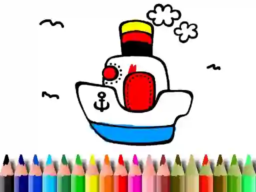 Spēle Back to School: Boat Coloring online