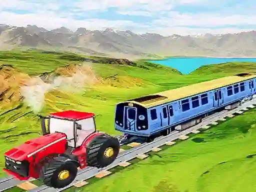 Spēle Chained tractor towing train online