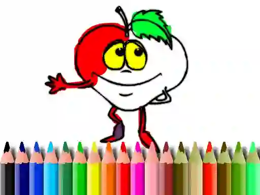 Spēle Back To School: Fruits Coloring online