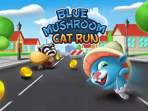 Spēle Blue Mushroom Cat Run online