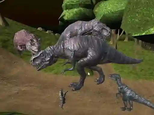 Spēle Mightnight Multiplayer Dinosaur Hunt online