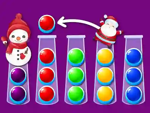 Spēle Ball Sort Xmas online