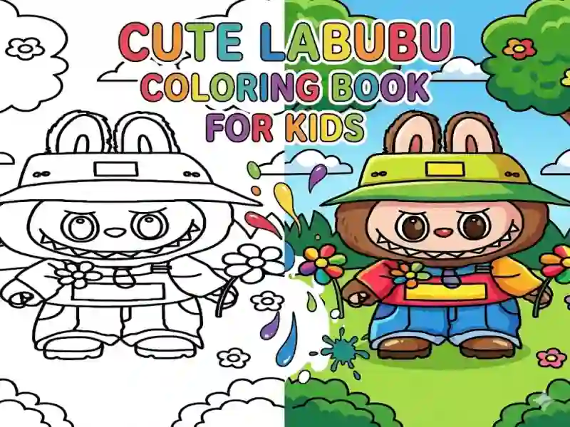 Spēle Cute Labubu Coloring Book for Kids online