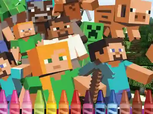 Spēle 4GameGround Minecraft Coloring online