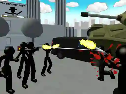 Spēle Stickman City Shooting 3d online