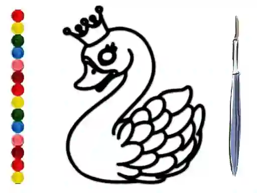 Spēle Back To School: Swan Coloring Book online