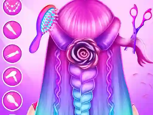 Spēle Braid Hair Salon Girls online