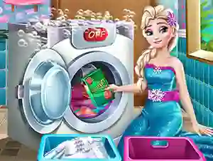 Spēle Ice Queen Laundry Day online