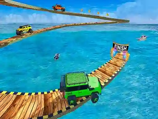 Spēle Impossible Tracks Jeep Stunts Driving online