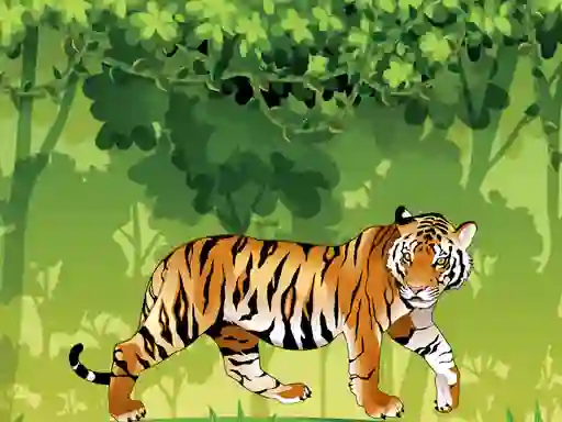 Spēle Angry Tiger Coloring online