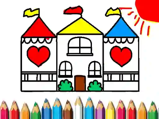 Spēle Back To School Coloring Book DOLL HOUS online