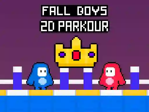 Spēle Fall Boys 2D Parkour online