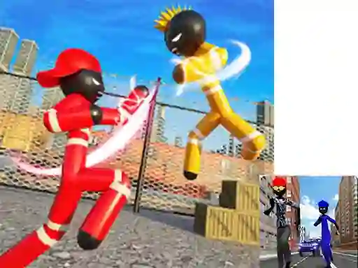 Spēle Stickman Police vs Gangsters Street Fight online