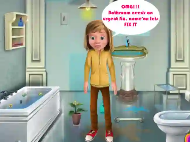 Spēle Riley Bathroom Cleaning online