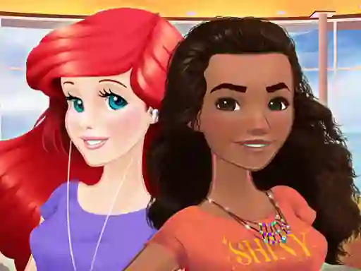 Spēle Ariel and Moana Princess on Vacation online