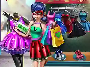 Spēle Dotted girl realife shopping online