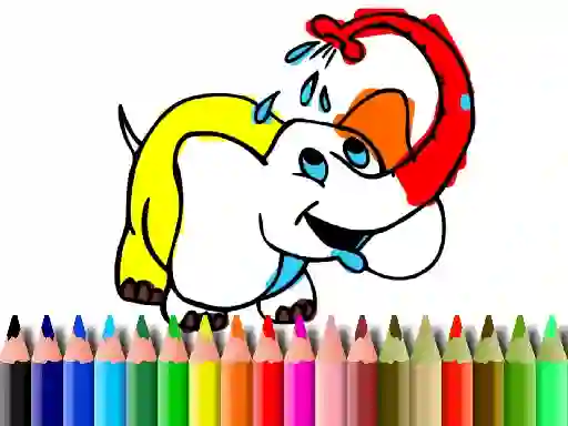 Spēle Back To School: Elephant coloring online