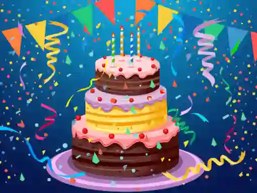 Spēle Birthday cake puzzle online