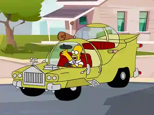 Spēle The Simpsons Car Jigsaw online