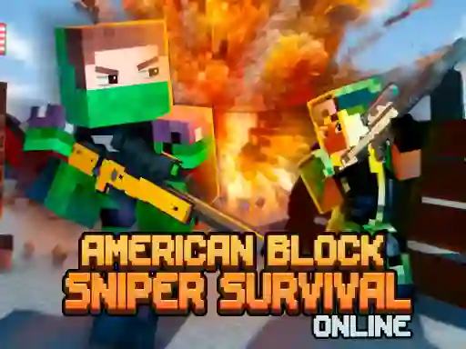Spēle American Block Sniper Survival Online online