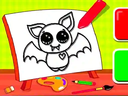 Spēle Easy Kids Coloring Bat online
