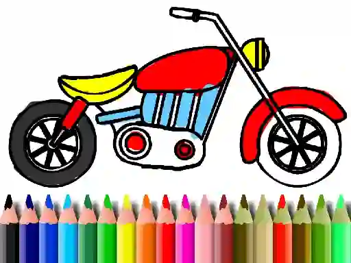 Spēle Back To School: Motorbike Coloring online