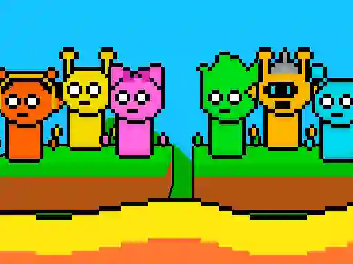 Spēle Sprunki Lava Escape 2Player online