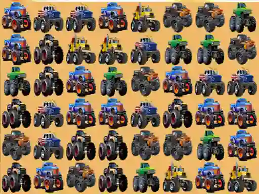 Spēle Monsters Trucks Match 3 online