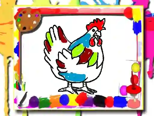 Spēle Chicken Coloring Book online