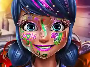 Spēle Dotted girl new year makeup online