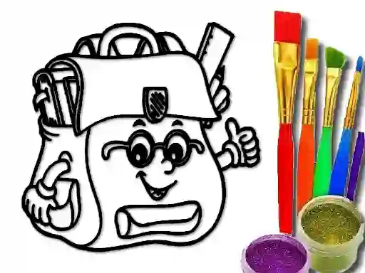 Spēle Back To School: School Bag Coloring Book online
