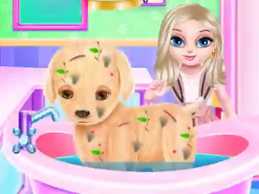 Spēle Baby Elsa Puppy Surgery online