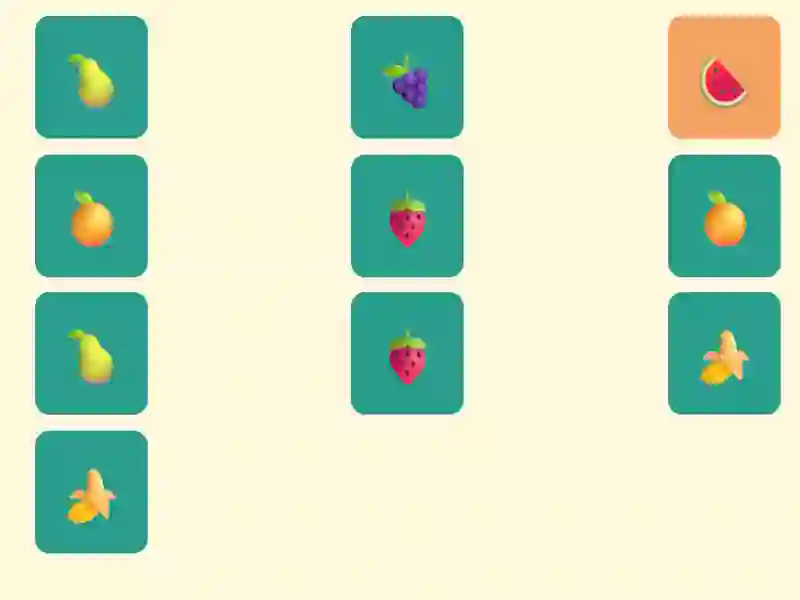 Spēle Simple Fruit Memory online