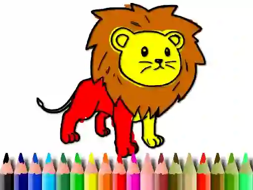 Spēle Back To School: Lion Coloring Book online
