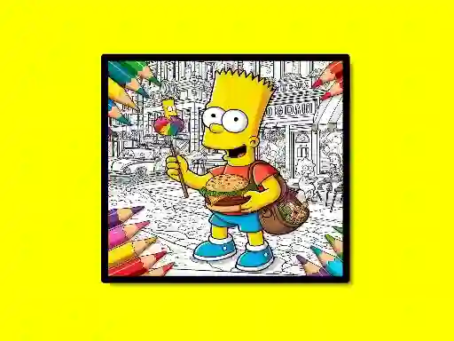 Spēle Back To School Simpsons Coloring Book online