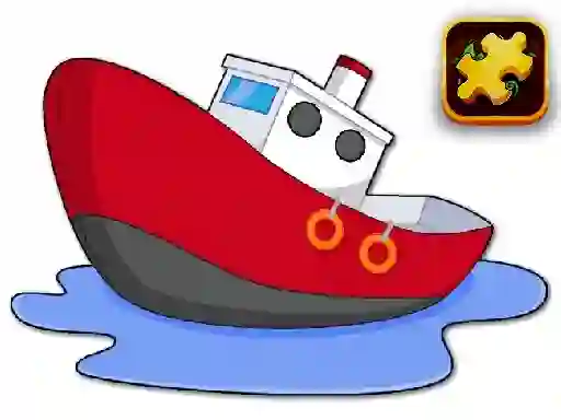 Spēle Cartoon Ship Puzzle online