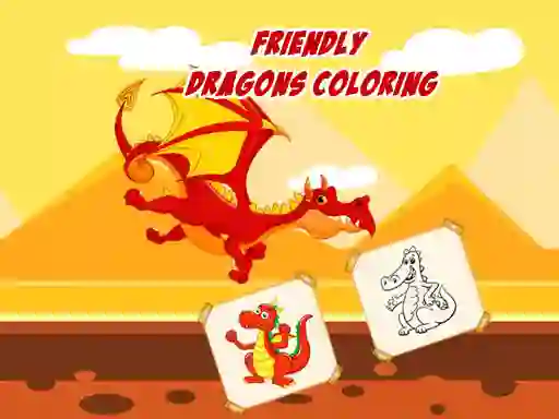 Spēle Friendly Dragons Coloring online