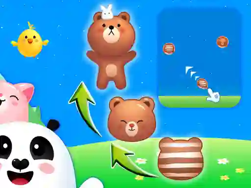 Spēle Animal Merge: Bubble Shooter online