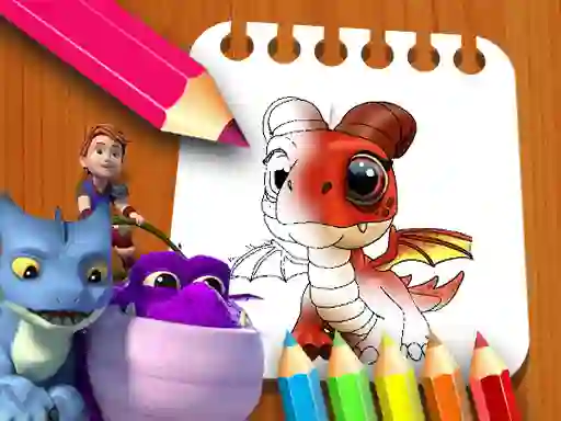 Spēle Dragon Rescue Riders Coloring Book online