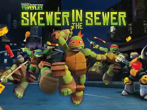 Spēle Teenage Mutant Ninja Turtles: Skewer in the Sewer online