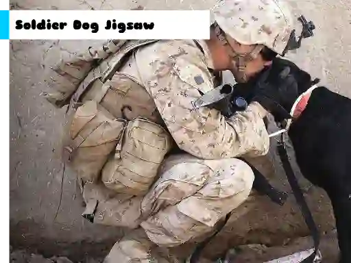 Spēle Soldier Dog Jigsaw online