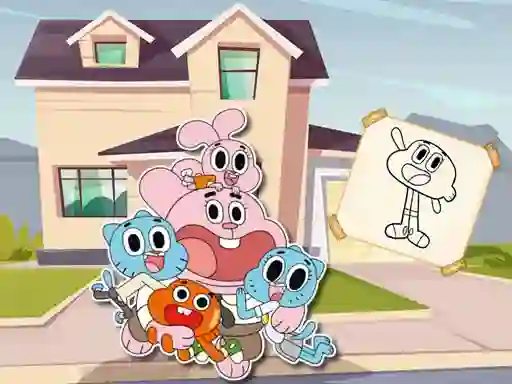 Spēle World Of Gumball Coloring Game online