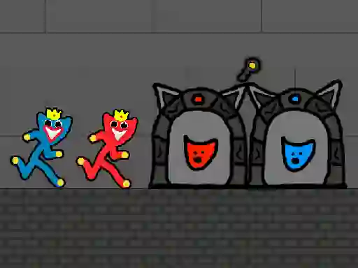 Spēle Red and Blue Stickman Huggy 2 online
