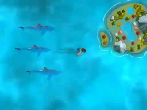 Spēle Survive the Sharks online